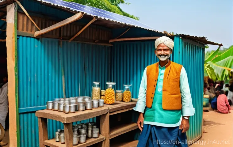 대체에너지의 경제적 가치 - **Prompt:** A vibrant scene capturing the essence of alternative energy's benefits for a Bengali sma...