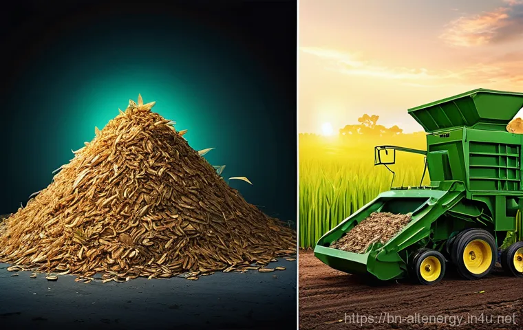 바이오매스 발전 기술 - **Prompt 1: From Waste to Wonder – The Energy Transformation**
    "A captivating, magical realism i...