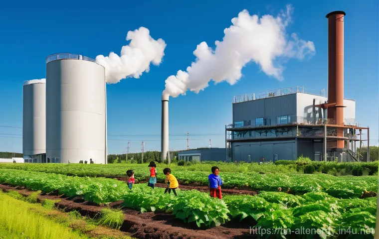 바이오매스 발전 기술 - **Prompt 1: From Waste to Wonder – The Energy Transformation**
    "A captivating, magical realism i...