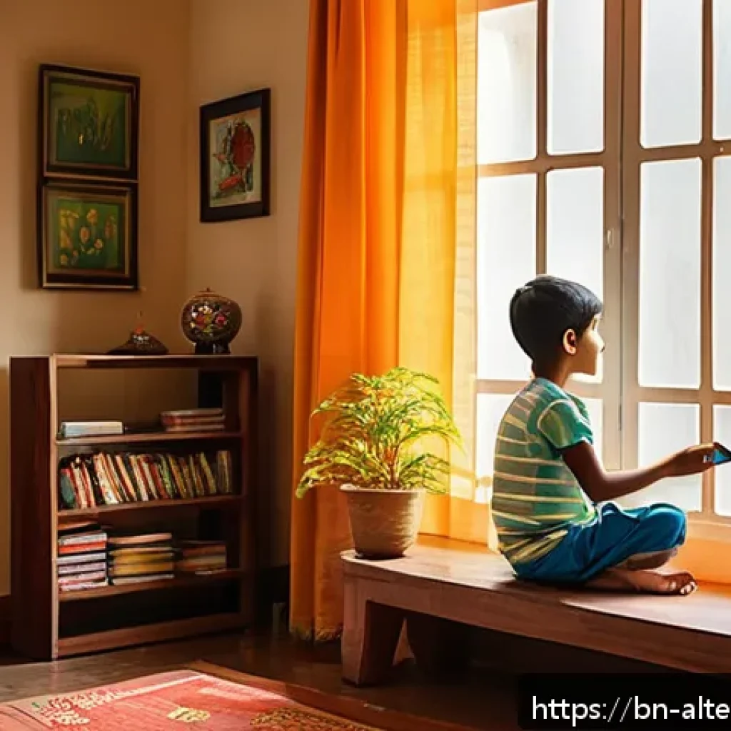 에너지 절약 기술 - A cozy Bengali home interior during daytime featuring large open windows allowing abundant natural l...